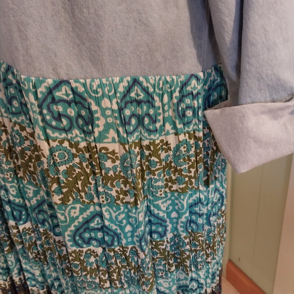 2579 Size L/ XL Jeaniemade Heritage Days Upcycled Jean Tunic. - Picture 4 of 4